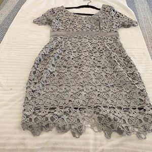 Gray Lace Dress